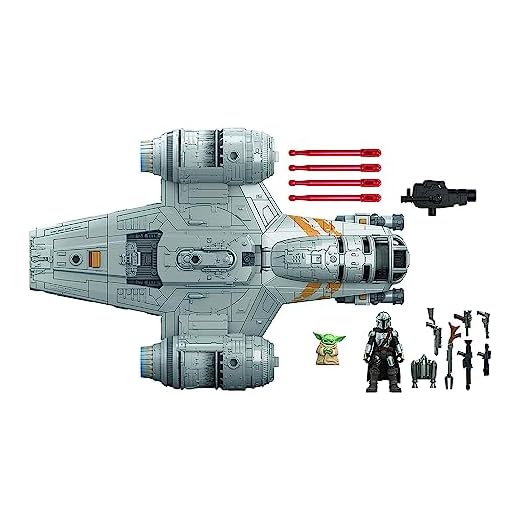 Star Wars Mission Fleet Mandalorian The Child Razor Crest Exterior Rim Run Figura de acción y vehículo a Escala de 6 cm, Multicolor (Hasbro F0589)
