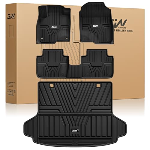 3W Floor Mats & Cargo Liner Fit for Honda HR-V 2023-2025 2026 (Include Hybrid) & Acura ADX 2025 2026 (Not fit Premium Audio System), Sport EX-L/LX/Touring/Uniq Accessories TPE Custom Fit Flo