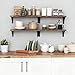 Fixwal Floating Shelves for Wall, Wood Wall Mounted Shelves for Bedroom, Bathroom, Living Room, Kitchen Storage and Decor(Brown, Set of 4, 16.5 Inch)