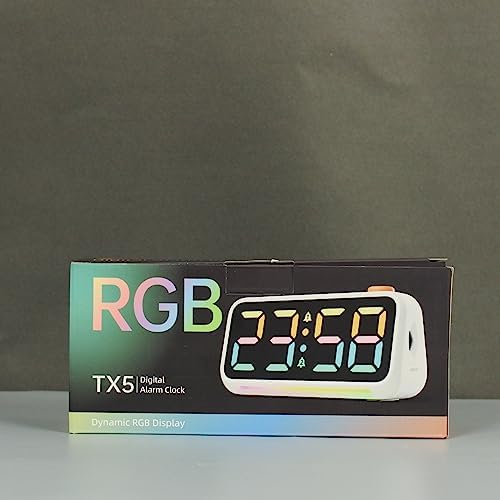 CHEREEKI Alarm Clock Mains Powered, Alarm Clocks Bedside with Night Light, Dual Alarm, Snooze, Dimmable Brightness, Adjustable Volume, USB Charger for Kids and Adults