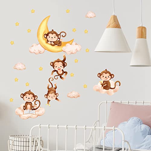 Vinilo decorativo infantil monos 3D 31x35 cm miniatura 5