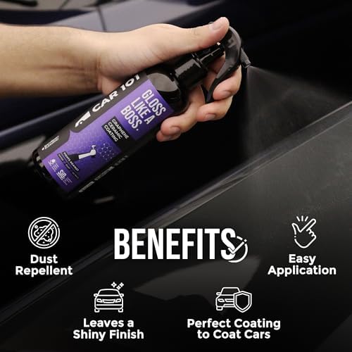 Image of CAR101 Graphene Coating Spray - 300ml (Pack of 2) | Ceramic + Hydrophobic Finish | Advanced UV Protection | Extreme Gloss | Easy DIY Application | For Cars & Bikes