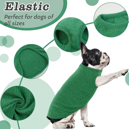 Hjumarayan Dog Tshirt, Summer Knitted Jumpers Soft Stretchy Clothes for Small Dogs Shirts Striped T shirt for Slim Pug Westie - Image 4