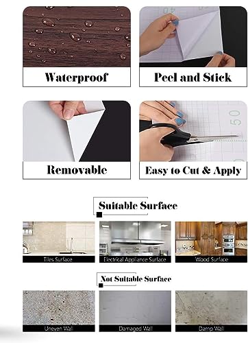 Image of WISDOM Wooden Textuer Self Adhesive EEL and Stick Waterproof for Home and Wall Decoration Wallpaper (16x76