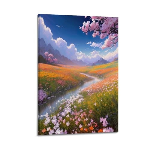 Poster paysage printanier coloré ZOGJIN toile 40x60 cm décoratif