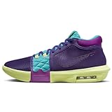 NIKE Lebron Witness 8 Basketball Shoes (FB2239-500, Field Purple/Dusty Cactus/Light Lemon Twist) Size 16