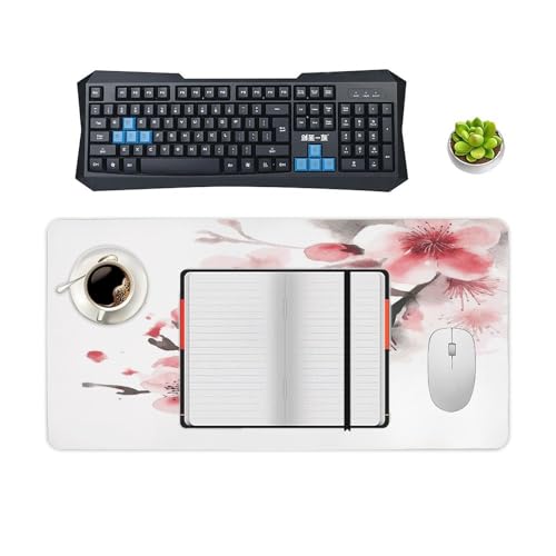 Mouse pad grande antideslizante estilo pink cherry miniatura 4