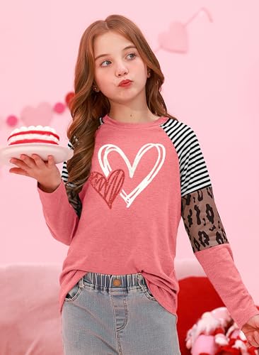 Image of BesserBay Girls St Patrick's Day Raglan Shirt Irish Sequin Lucky Stripe Shamrock Graphic Top 4-14 Years