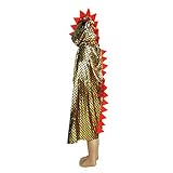 CDDLR Kids Girls Boys Hooded Dragon Cloak Halloween Christmas Fancy Cape Cosplay Costumes Gold