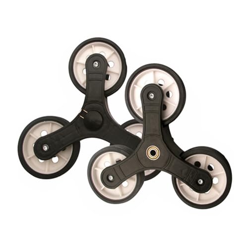 SEIWEI 2 ruote per carrello per salire le scale, carrello a 3 ruote, resistente, ricambio per mobili, lavanderia, carrello della spesa (modello B)