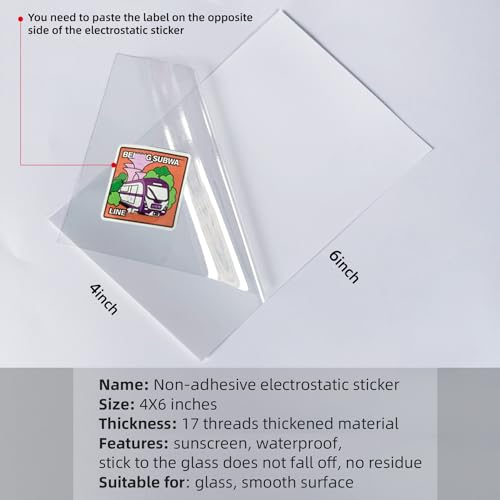 Image of Car Windshield Sticker, Windshield Applicator, Clear Window Cling for Car (10PCS /4 inchX6 inch)
