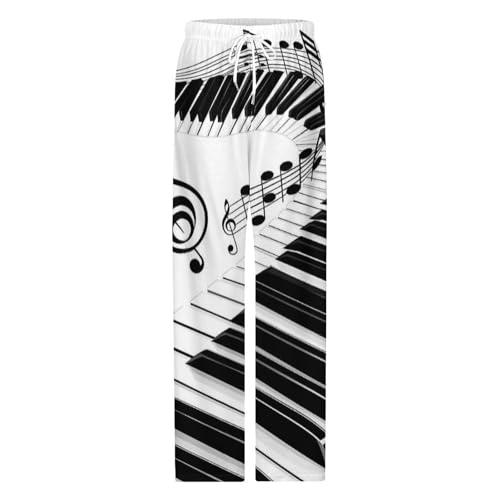Chic Music Piano Keyboard Note Mens Pajama Pants Print Lounge Pant PJ Bottoms Sleepwear Loungewear4