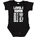 inktastic Level 1 Human Baby Bodysuit Newborn 0040 Black 28f5f
