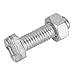 Fdit Nuts Bolts - 20 Set 22mm M6x22 Bolts and M6 Nut Aluminium Nuts & Bolts Set Tool Accessory for Greenhouse