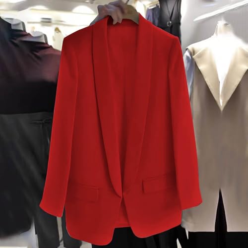 Womens Blazers for Work Casual Long Sleeve Open Front Work Office Suit Business Jackets Solid Blazer with Pockets3