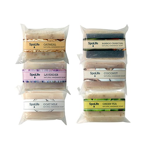 SpaLife Hand Made Soap Set - Handmade - 6 Pack - 3.5oz Each (Loofah)