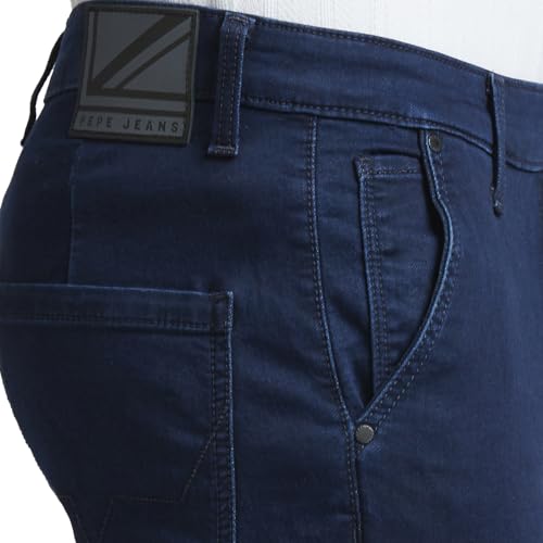 Image of Pepe Jeans Men's Cargo Jeans for Men | Mid Rise | Straight Fit | Stretchable Fabric | Utility Pants with 7 Pockets | Cotton Cargo Pants