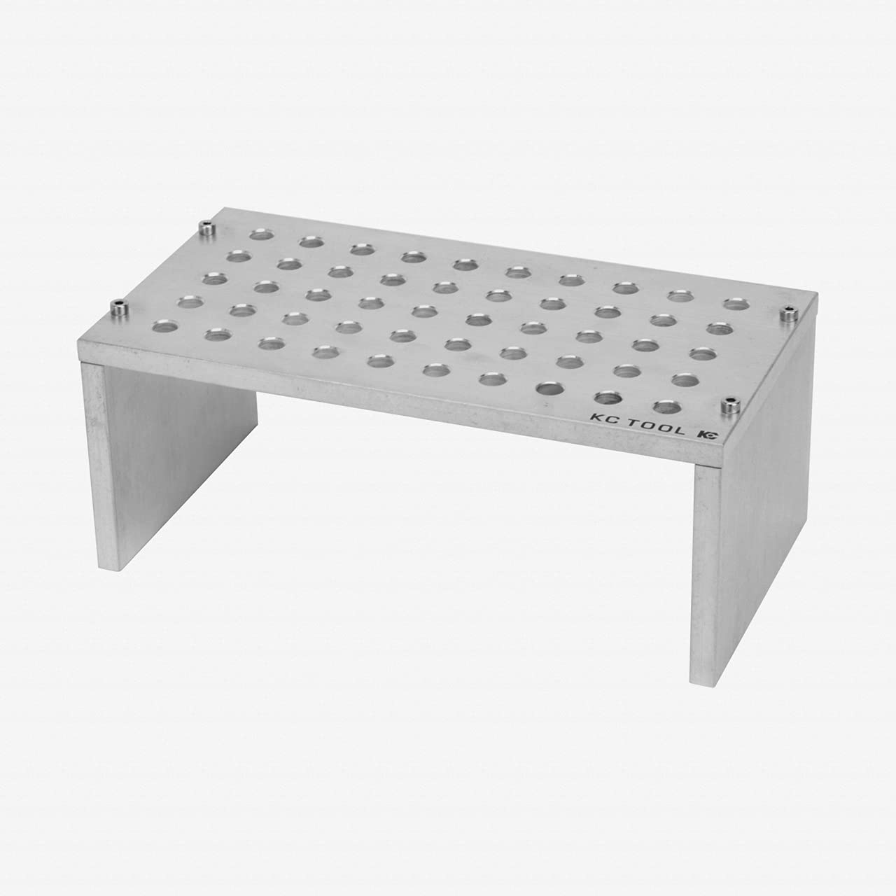 KC Tool Aluminum Bench Top Stand for Precision Tools - 50 Holes, Tumbled Finish