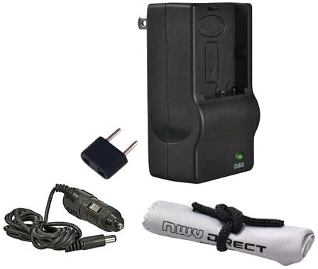 Hyla Panasonic Lumix DMC-GF1 Off Camera 'Intelligent' AC & DC Rapid Charger + Nwv Direct Microfiber Cleaning Cloth.
