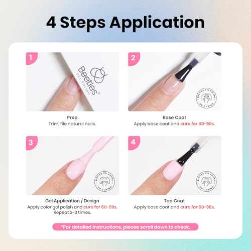 Image of Beetles Gel Nail Polish Kit with U V Light - 68Pcs Gel Nail Kit 35 Colors Outfits Collection Red Pink Blue Polish Set with Nails Manicure Tools for Beginners DIY Home Salon Gifts for Women | Outfits Collection Red Pink Blue Polish Set with Nails Manicure Tools for Beginners DIY Home Salon Gifts for Women