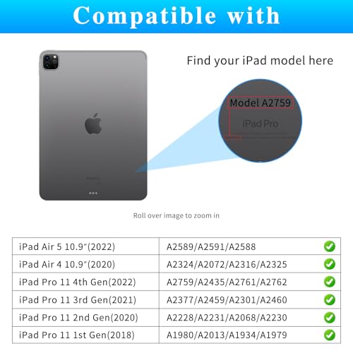 LKOOZO ipad pro 11 M2 2022 インチ フィルム/ipad air 第5世代/第4世代 ガラスフィルム, 用 強化 ガラス 保護 フイルム ガイド枠付き, 【2枚セット】