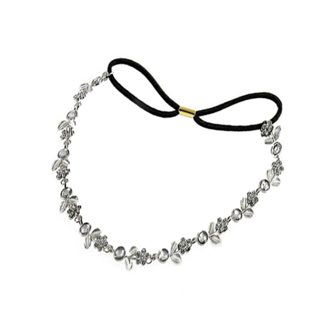 Silbernes Haarband Mit Strass & Blumen – Elastisches Stirnband Für Braut, Hochzeit & Festliche Anlässe