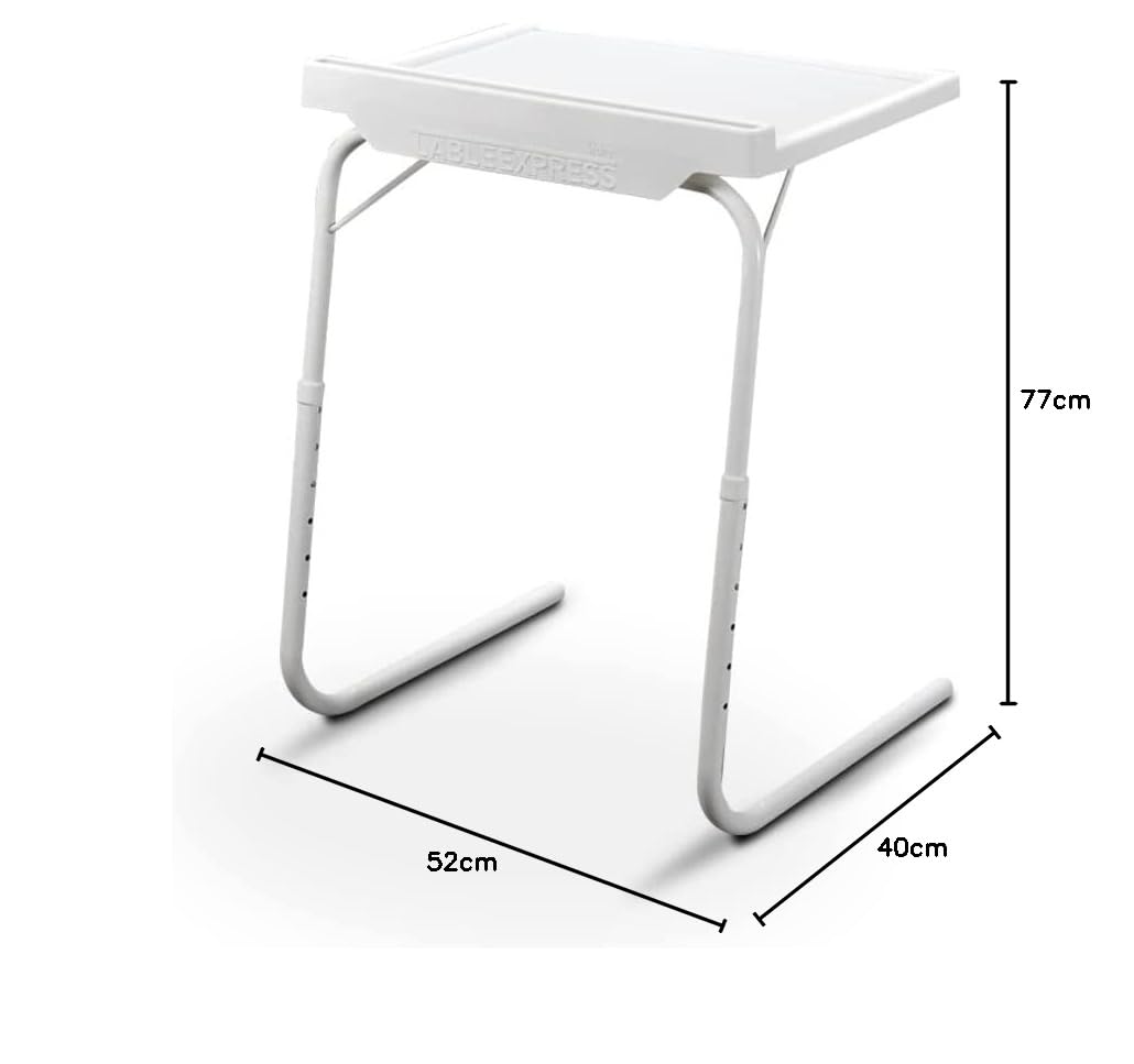 Mediashop Table Express mit Clip LED Lampe | Beistelltisch | Couch-Tisch | Serviertisch | bis 25 kg Traglast | 18 Einstellmöglichkeiten | Halterung für Tablet & Smartphone, M24400