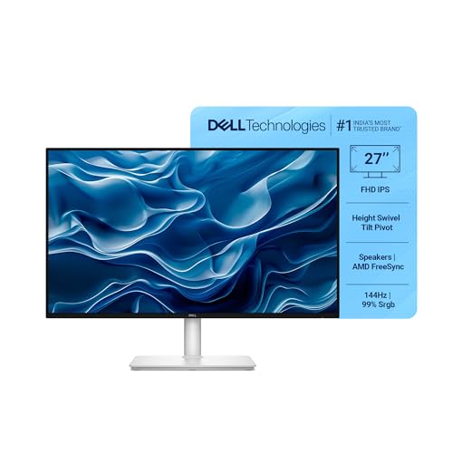 Image of Dell S2725HSM 27 inch /68.58cm FHD Monitor, 144Hz Refresh Rate, IPS Panel, 1ms Response, Flicker-free, Contrast 1500:1, 2xHDMI, Built-in 6W Dual Speakers, Warranty 3 Years, TUV Rheinland 4-Star Eye Comfort