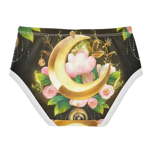 Girls Underwear Toddlers 2t Cotton Panties for Girl Designer Kids Briefs Undies Golden Crescent Moons2