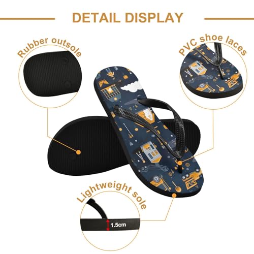 Women Beach Summer Casual Flip Flop Engineering Vehicle BulldozerQuick Dry Sandals Slipper for Men 214B31742