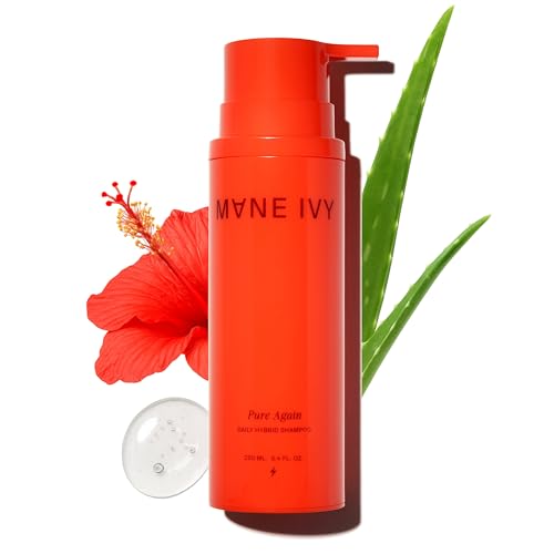 MANE IVY - Pure Pain Daily Hybrid Shampoo - Sulfate-Free Deep Cleanse & Nourish - Aloe & Hibiscus Scalp Soother - Baobab Protein Strength - All Hair Types