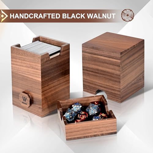 Westant DB200312-1 Wooden Mtg Deck Box - Black Walnut Mtg Commander Deck Box thumb #1