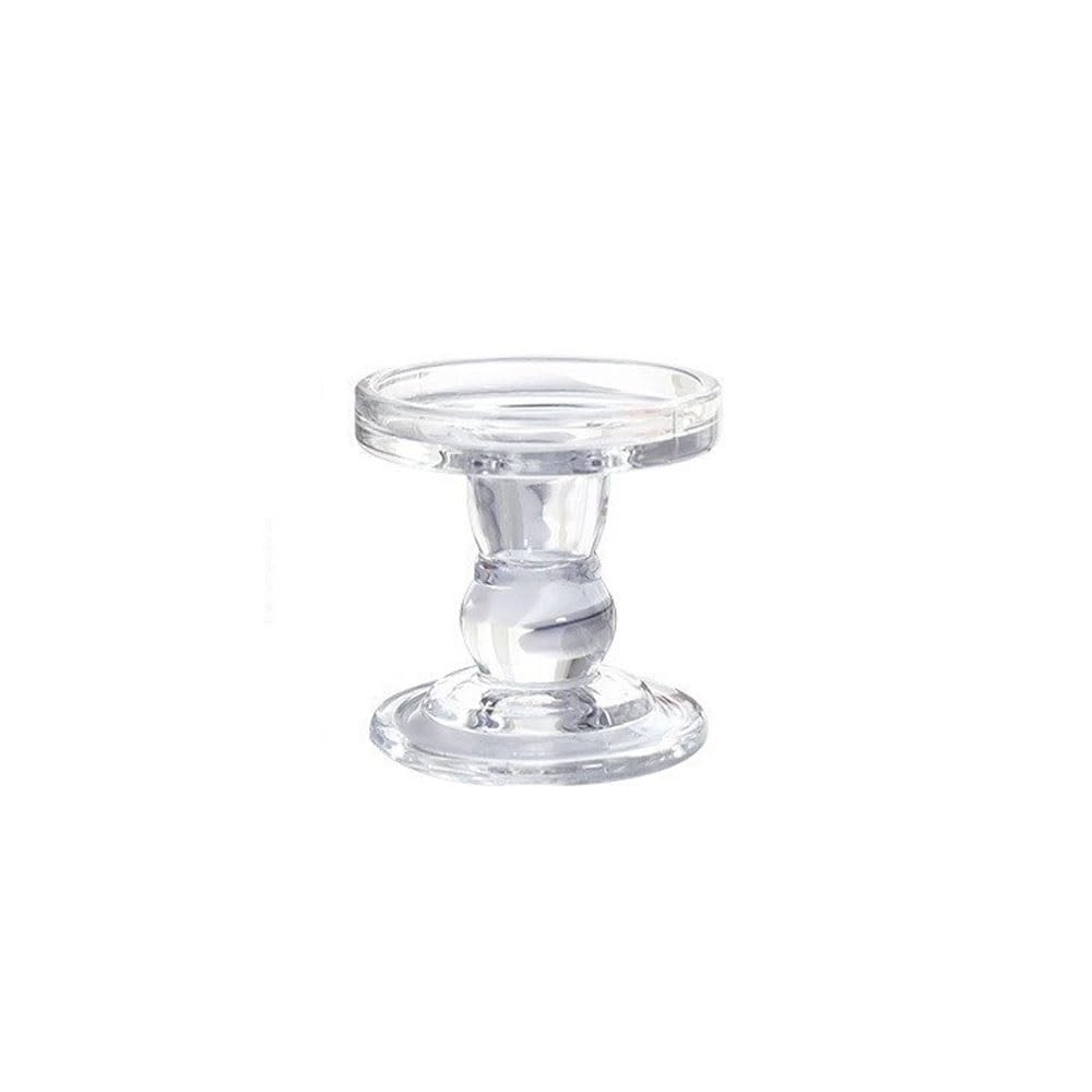 Candlestick Holder Glass candle holder, candlelight dinner decoration, aromatherapy(Small)