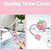 DJAIOD 11Pcs Straw Cover for Stanley Cup, 10mm 0.4in Silicone Straw Topper for Tumbler 30Oz&40Oz