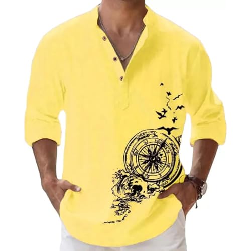 Image of DEELMO Men's Cotton Blend Mandarin Collar Self One Design Full Sleeve Casual Short Kurta