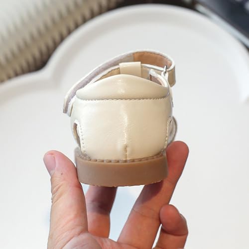 Toddler Close Toe Sandals Retro Lace-Up Closed Toe Dress Shoes Breathable Girls Shoes Sandals4