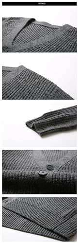 Men Cardigan Thick Slim Fit Jumpers Warm Korean Style Clothing Male2