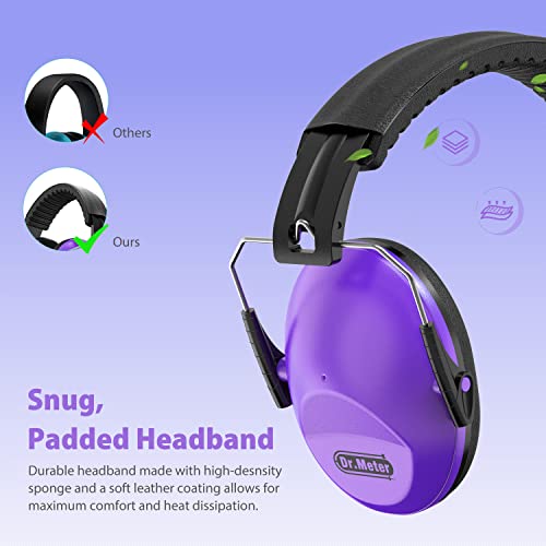 image for Dr.meter Ear Muffs for Noise Reduction: EM100 SNR27.4 Kids Ear Protect