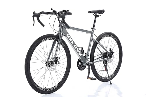 [Esluve]�A���~���������[�h�o�C�N 700*28c �V�}�m21�i�ϑ� ���y�ʈٌ^�A���~�t���[�� �h���b�v�n���h�� �t���b�g�n���h�� �O��f�B�X�N�u���[�L �ʋ� �ʊw