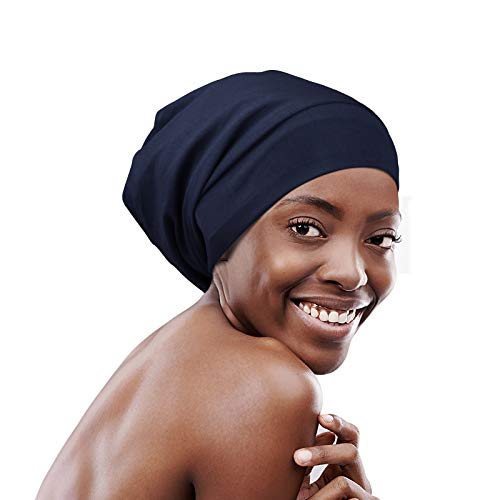 Image of Satin Lined Sleep Slouchy Cap Curly Girl Slap Headwear Gifts For Frizzy Hair Women