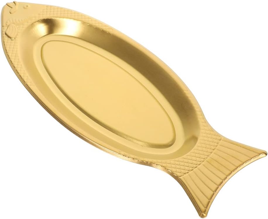Fish Plate Serving Dish Tray Plates Steamed Japanese Steel Stainless Snack Metal Steaming Shaped