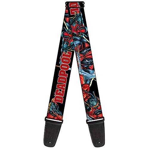 Buckle-down Gs-wdp005 Marvel Universe Sangle de guitare – « Deadpool/Action poses Noir/rouge » - Les Beatles, Paul McCartney, John Lennon, RIngo Starr, George Harrison Buckle-down Gs-wdp005 Marvel Universe Sangle de guitare – "Deadpool/Action poses Noir/rouge"