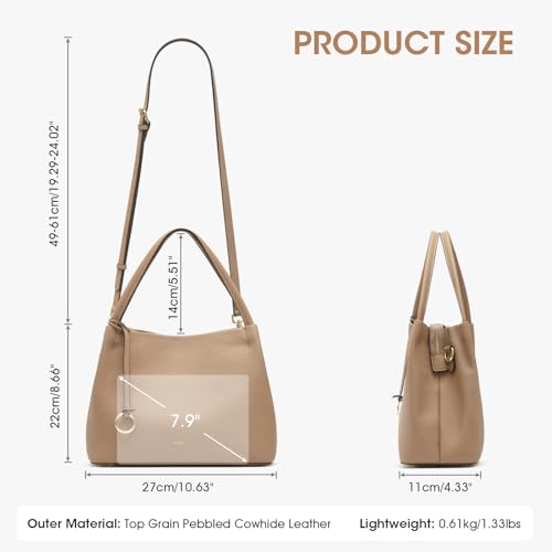 Image of Kattee Leather Purses for Women,Small Crossbody Bags for Women Trendy,Top Handle Handbags Satchel Bag with Adjustable Strap