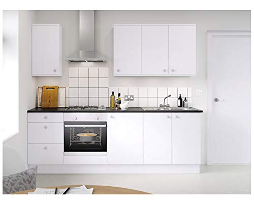 Vinilo blanco puro 122cmx3m autoadhesivo e impermeable para muebles de cocina 3
