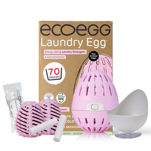Ecoegg Spring Blossom Set. Refillable Laundry Egg, 70 washes, 2 x Dryer Balls, 1 x Detox Tablets, 1 x Laundry Egg Holder