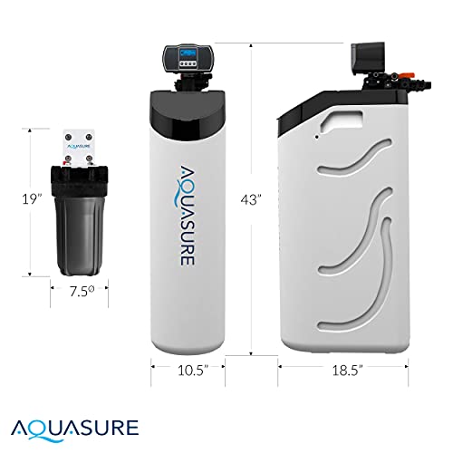 Aquasure Harmony Lite All-in-One 34,000 Grains Whole House Water Softener with Pleated Sediment Pre-Filter System | Reduces Hardness and Improves Water Quality | for 1-3 bathrooms - Thumbnail 7