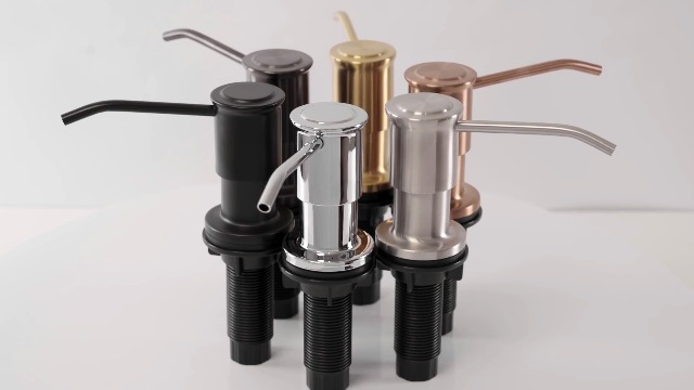 Soap Dispenser For Kitchen Sink, Sink Soap Dispenser With Wide Pump Head Base, 47" Extension Tube Kit, Longer Threaded Shaft Shank, No Need More