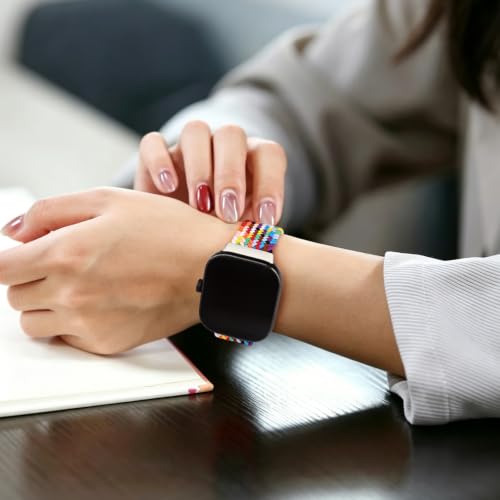 Image of Tobfit Stretchy Nylon Braided Band for Redmi Watch 6 /Redmi Watch5 /4 & Xiaomi Smart Band 8 Pro /9 Pro - Breathable, Adjustable Quick-Release Replacement Strap