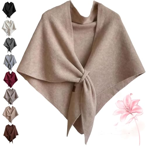 2025 New Pashmina Wraps for Women, Women’s Solid Color Shawl, Soft Open Front Poncho Sweater for Spring Fall Winter