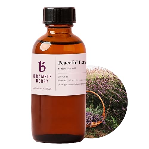 Image of Bramble Berry Peaceful Lavender Fragrance Oil 2 oz | Calming Herbal Scent for Soap Making, Candles, Bath Bombs, Lotion & Perfume | Skin Safe, Vegan, Paraben & Phthalate Free